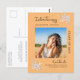 Moderner Abschluss 2022 Foto Ankündigung Postkarte