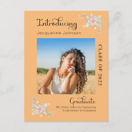 Moderner Abschluss 2022 Foto Ankündigung Postkarte