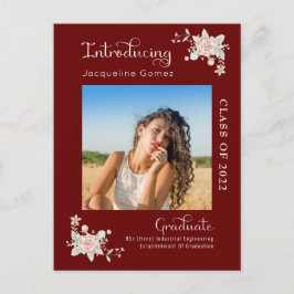 Moderner Abschluss 2022 Foto Einladung