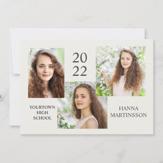 Moderner Abschluss 3 - Ankündigung von Fotosammlun (Vorderseite)