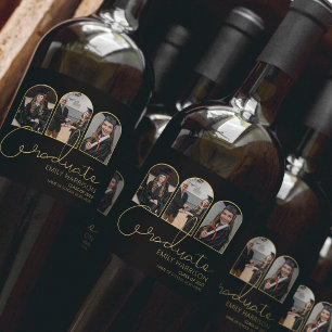 Moderner Abschluss 3 Arted Foto Collage Weinetikett