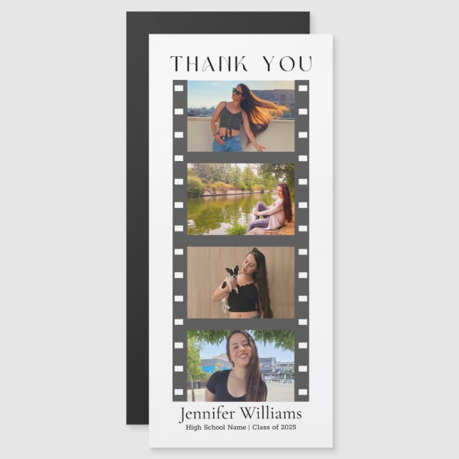 Moderner Abschluss 4 Fotos Messestand Danke Magnet (Vorne/Hinten)