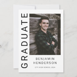 Moderner Abschluss aus schwarzem und weißem Foto Ankündigung