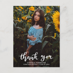 Moderner Abschluss Danke, Script Foto Postkarte