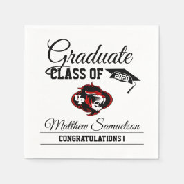 Moderner ABSCHLUSS der Weißen Schule | LOGO hinzuf Serviette