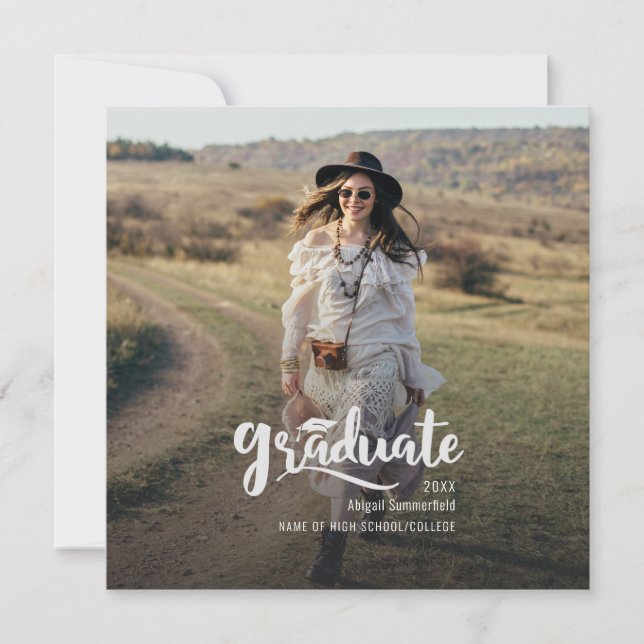 Moderner Abschluss Foto 2025 Grad Ankündigung (Vorderseite)