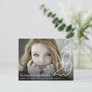 Moderner Abschluss   Foto mit Handschrift Vielen D Postkarte