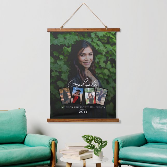Moderner Abschluss für FotoCollage Wandteppich Mit Holzrahmen (Wohnzimmer)