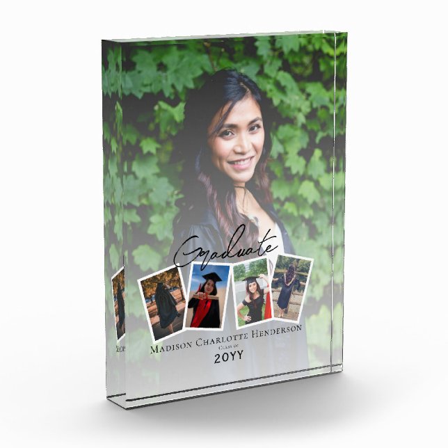 Moderner Abschluss für FotoCollage | Weiß Fotoblock (Links)