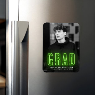 Moderner Abschluss für kaltem Foto in grüner Neon Magnet