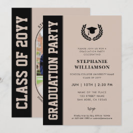 Moderner Abschluss für Minimalistisches Foto Einladung