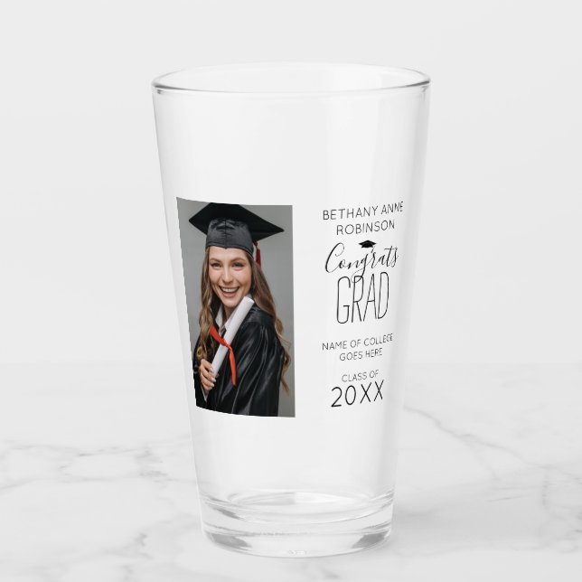 Moderner Abschluss für Personalisiertes Foto Glas (Vorderseite)