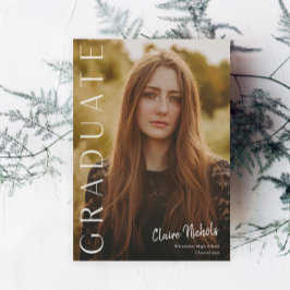 Moderner Abschluss für vertikales Foto Postkarte