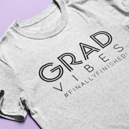Moderner Abschluss Grad Vibes Minimalistisch Tri-Blend Shirt