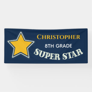Moderner Abschluss Middle School Super Star Banner