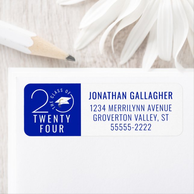 Moderner Abschluss Royal Blue Class Jahr (Insitu)