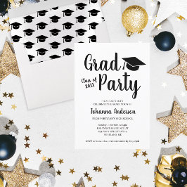 Moderner Abschluss Script Grad Party Einladung