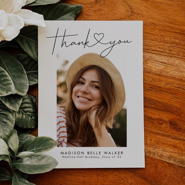 Moderner Abschluss Vielen Dank Herzkarte Dankeskarte (Von Creator hochgeladen)