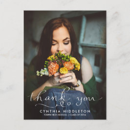 Moderner Abschluss Vielen Dank Typografie Foto Postkarte