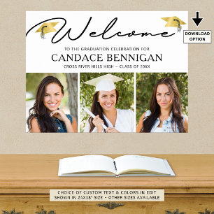 Moderner Abschluss Willkommen 3 Fotos Einfache Skr Poster