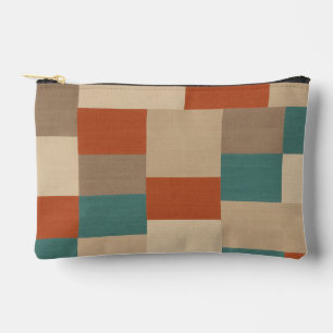 Moderner Abstrakt geometrischer Block in Aquamarin Zubehörtasche