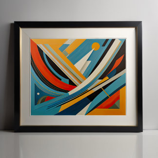 Moderner abstrakter Designfuturismus 4:5 Poster