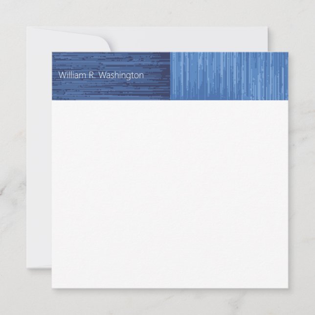 Moderner Abstrakter Farbblock Blau Weiß Einladung (Vorderseite)
