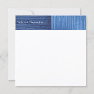Moderner Abstrakter Farbblock Blau Weiß Einladung