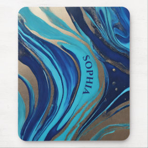 Moderner Abstrakter Flow Art- Mousepad