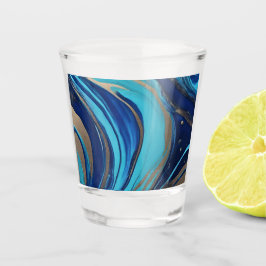 Moderner Abstrakter Flow Art- Schnapsglas