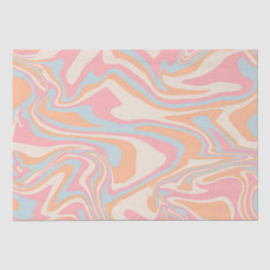 Moderner abstrakter Flüssig-Wirbel Peach Fuzz Seidenpapier