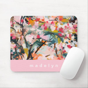 Moderner abstrakter gemalter botanischer Baum Mousepad