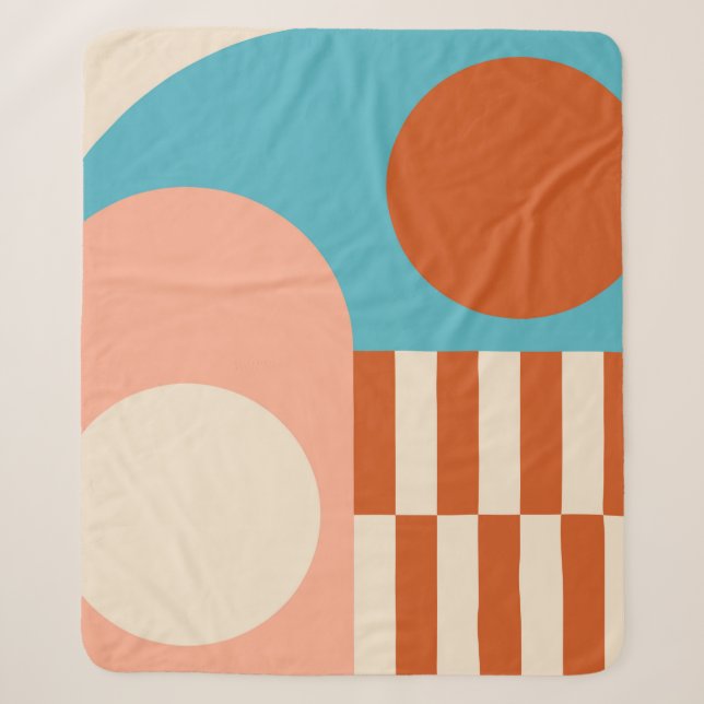 Moderner abstrakter geometrischer Hintergrund mit  Sherpadecke (Vorderseite)