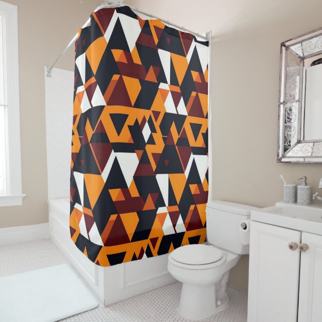Moderner abstrakter geometrischer Muster 1 Duschvo Duschvorhang (Beispiel)