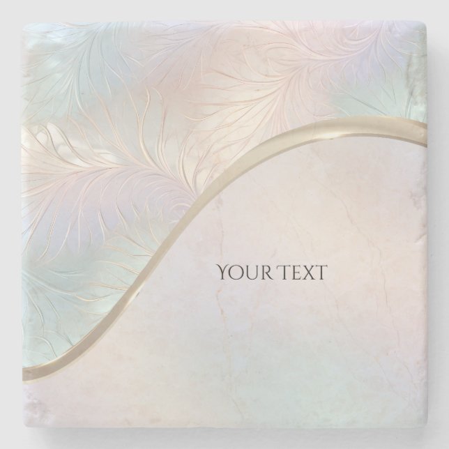 Moderner Abstrakter Iridescent Stone Untersetzer (Vorderseite)