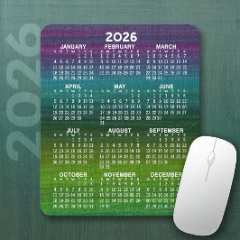 Moderner Abstrakter Kalender vertikal Mousepad