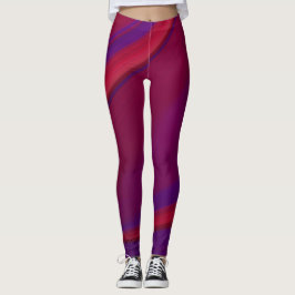 Moderner Abstrakter Minimalistischer Lila Swirl Leggings