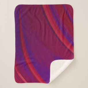 Moderner Abstrakter Minimalistischer Lila Swirl Sherpadecke