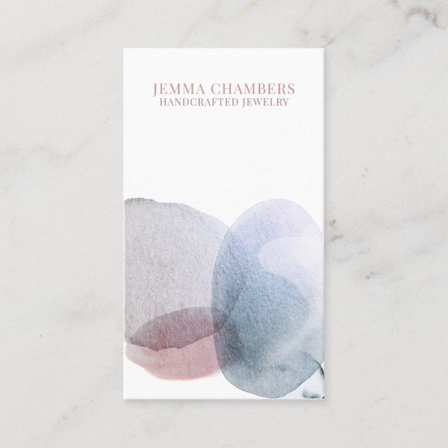 Moderner Abstrakter Schmuckdesigner Visitenkarte (Vorderseite)