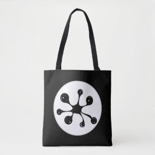 Moderner abstrakter Schwarzgoofleck Tasche