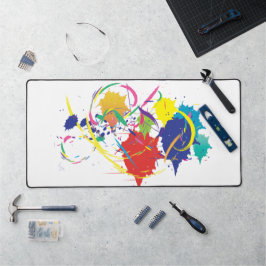 Moderner Abstrakter Spritzer Kunst, Dichtung und M Schreibtischunterlage