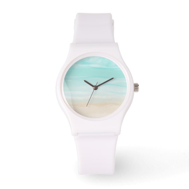 Moderner Abstrakter Strand Armbanduhr (Vorderseite)