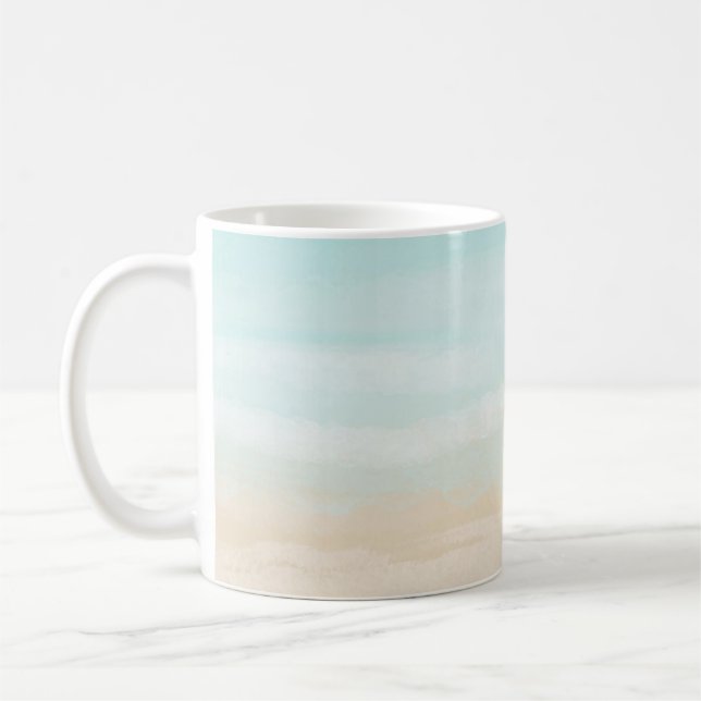 Moderner Abstrakter Strand Kaffeetasse (Links)