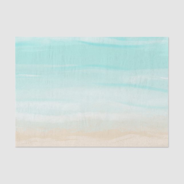 Moderner Abstrakter Strand Seidenpapier (Vorderseite)