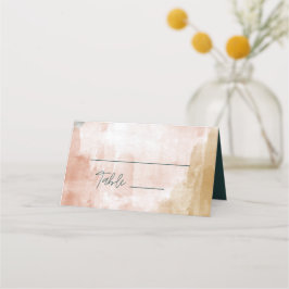 Moderner Abstrakter Wasserfarbenfall Boho Hochzeit Platzkarte