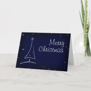 Moderner abstrakter Weihnachtsbaum Feiertagskarte