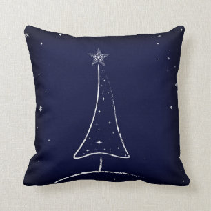 Moderner abstrakter Weihnachtsbaum Kissen