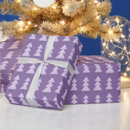 Moderner Abstrakter Weihnachtsbaum Lavender Geschenkpapier