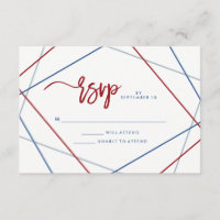 Moderner Amerikaner | Patriotic Geometric Wedding 