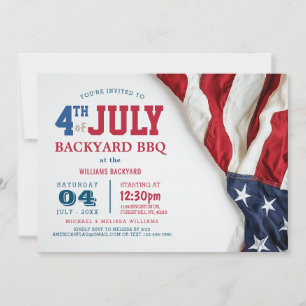 Moderner Amerikanische Unabhängigkeitstag Backyard Einladung